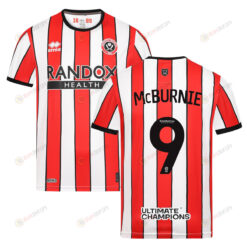 Oli McBurnie 9 Sheffield United 2022-23 Home Jersey - Red/White Stripes