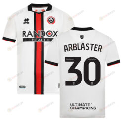 Oliver Arblaster 30 Sheffield United 2022-23 Away Jersey - White