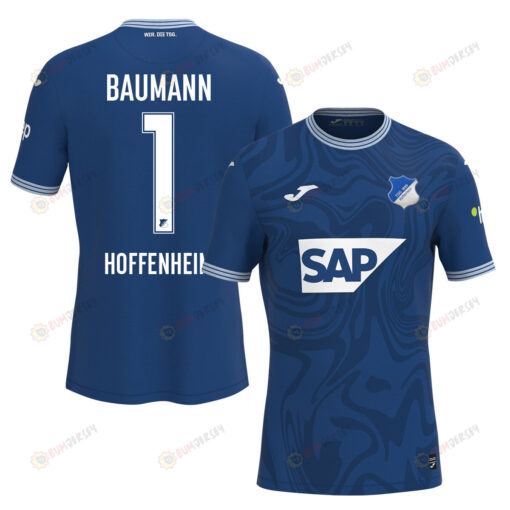 Oliver Baumann 1 TSG 1899 Hoffenheim 2023-24 Home Men Jersey - Blue