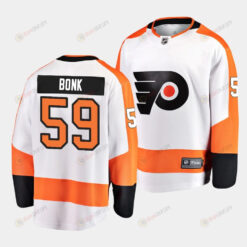 Oliver Bonk #59 Philadelphia Flyers 2023 NHL Draft Away Men Jersey - Orange/White
