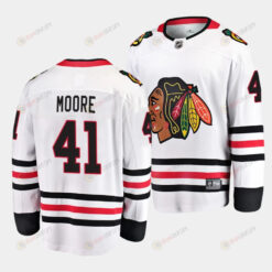 Oliver Moore #41 Chicago Blackhawks 2023 NHL Draft Away Men Jersey - White