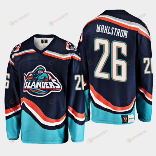 Oliver Wahlstrom 26 New York Islanders Navy Reverse Retro 2.0 Jersey 2022-23