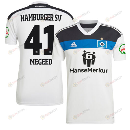 Omar Megeed 41 Hamburger SV II 2022-23 Home Jersey - White