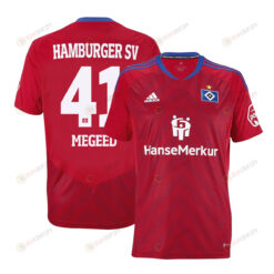 Omar Megeed 41 Hamburger SV II 2022-23 Third Jersey - Red