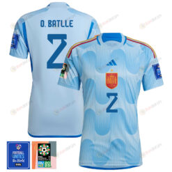 Ona Batlle 2 Spain 1 Star FIFA Patch Women's National Team 2023-24 World Cup Away WOMEN Jersey