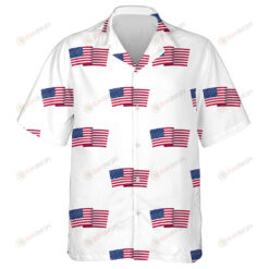 One Of The 4th July Symbols On White Background Hawaiian Shirt