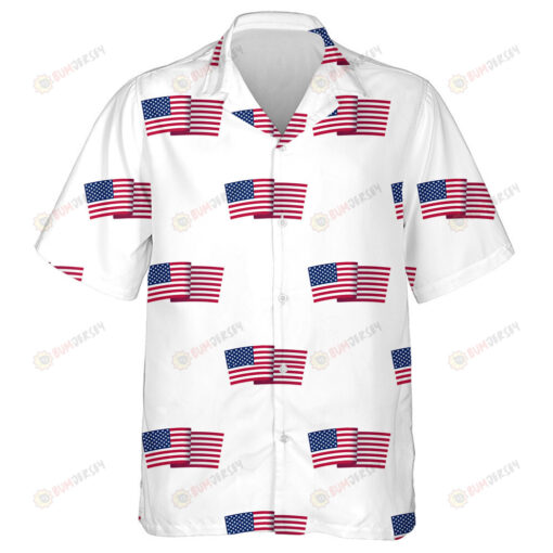 One Of The 4th July Symbols On White Background Hawaiian Shirt