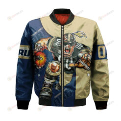 Oral Roberts Golden Eagles Bomber Jacket 3D Printed Football