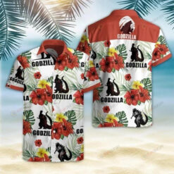 Order Godzilla Hibiscus Pattern Hawaiian Shirt