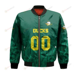 Oregon Ducks Bomber Jacket 3D Printed Team Logo Custom Text And Number