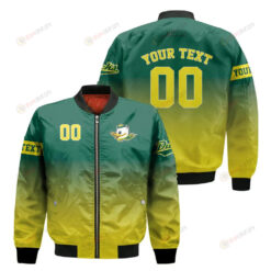 Oregon Ducks Fadded Bomber Jacket 3D Printed