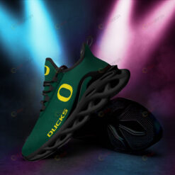 Oregon Ducks Logo Pattern 3D Max Soul Sneaker Shoes In Green