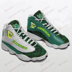 Oregon Ducks Logo Pattern Air Jordan 13 Shoes Sneakers