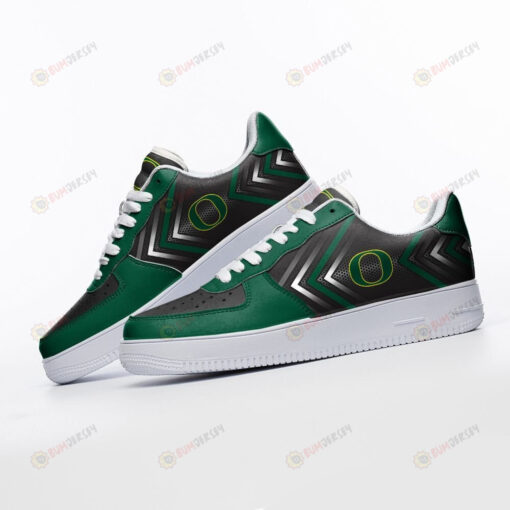 Oregon Ducks Logo Pattern Green Air Force 1 Printed