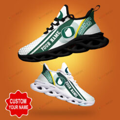 Oregon Ducks Shadow Logo Polka Dot Pattern Custom Name 3D Max Soul Sneaker Shoes