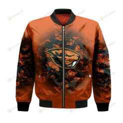 Oregon State Beavers Bomber Jacket 3D Printed Camouflage Vintage