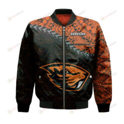 Oregon State Beavers Bomber Jacket 3D Printed Grunge Polynesian Tattoo