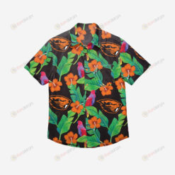 Oregon State Beavers Floral Button Up Hawaiian Shirt