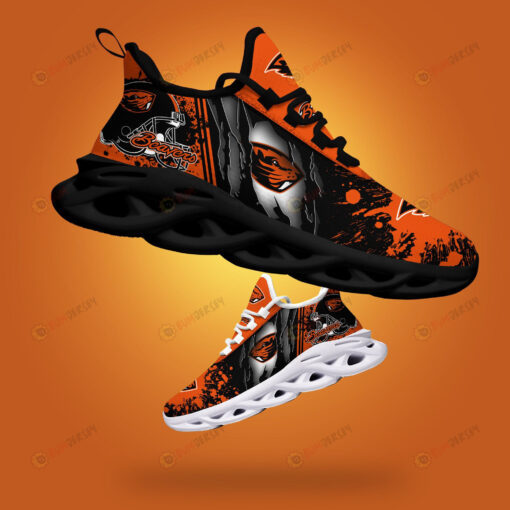 Oregon State Beavers Logo Torn And Splatter Pattern 3D Max Soul Sneaker Shoes