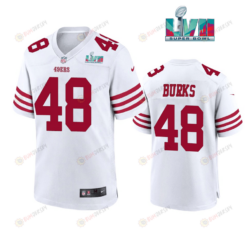 Oren Burks 48 San Francisco 49Ers Super Bowl LVII White Men's Jersey