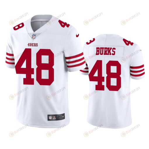 Oren Burks San Francisco 49ers 48 White Vapor Limited Jersey