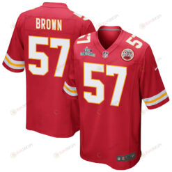 Orlando Brown 57 Kansas City Chiefs Super Bowl LVII Champions Men's Jersey - Red