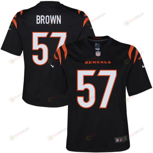 Orlando Brown Jr. 57 Cincinnati Bengals Youth Jersey - Black