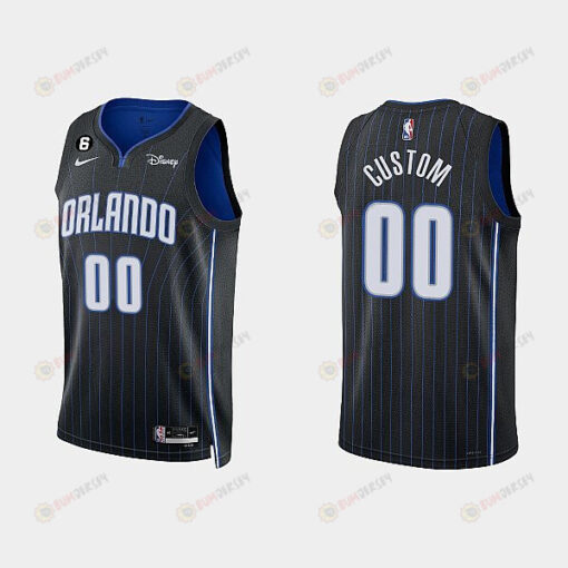 Orlando Magic 00 Custom 2022-23 Icon Edition Black Men Jersey