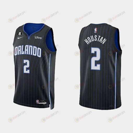 Orlando Magic 2 Caleb Houstan 2022-23 Icon Edition Black Men Jersey