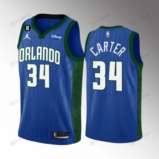 Orlando Magic 2022-23 Wendell Carter 34 Statement Edition Blue Jersey Swingman