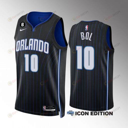 Orlando Magic Bol Bol 10 Icon Edition Black Jersey 2022-23 Swingman