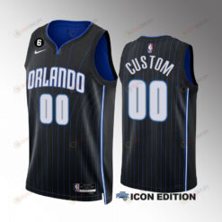 Orlando Magic Custom 00 2022-23 Icon Edition Black Jersey Swingman
