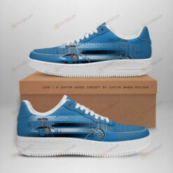 Orlando Magic Logo Stripe Pattern Air Force 1 Printed In Blue