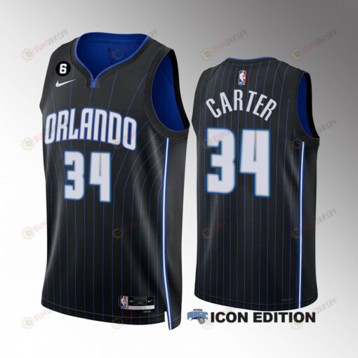 Orlando Magic Wendell Carter 34 2022-23 Icon Edition Black Jersey Swingman