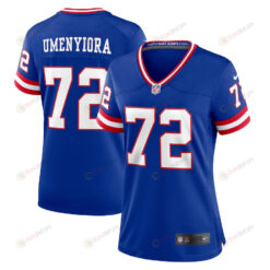 Osi Umenyiora 72 New York Giants Women's Classic Retired Player Game Jersey - Royal