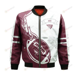 Ottawa Gee Gees Bomber Jacket 3D Printed Flame Ball Pattern