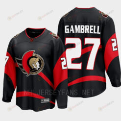 Ottawa Senators 2022 Dylan Gambrell 27 Special Edition 2.0 Black Jersey Breakaway Player