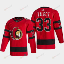 Ottawa Senators Cam Talbot 33 Reverse Retro Red 2022 Jersey