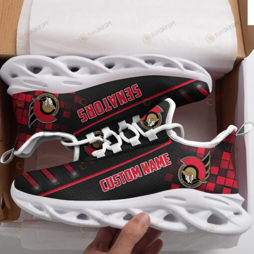 Ottawa Senators Custom Name Logo Pattern 3D Max Soul Sneaker Shoes