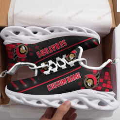 Ottawa Senators Logo Custom Name Pattern 3D Max Soul Sneaker Shoes