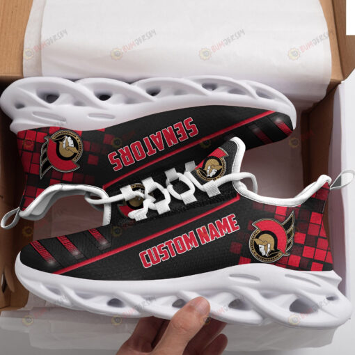 Ottawa Senators Logo Custom Name Pattern 3D Max Soul Sneaker Shoes