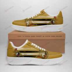 Ottawa Senators Logo Stripe Pattern Air Force 1 Printed In Gold