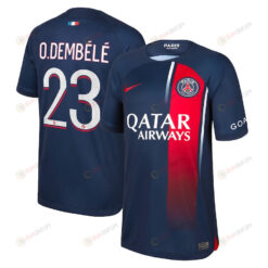 Ousmane Demb?l? 23 Paris Saint-Germain 2023/24 Home Youth Jersey - Navy