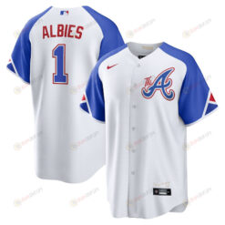 Ozzie Albies 1 Atlanta Braves 2023 City Connect Men Jersey - White
