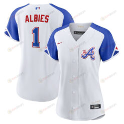 Ozzie Albies 1 Atlanta Braves 2023 City Connect Women Jersey - White