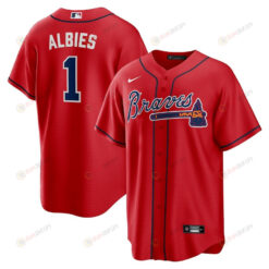 Ozzie Albies 1 Atlanta Braves Alternate Player Name Jersey - Red