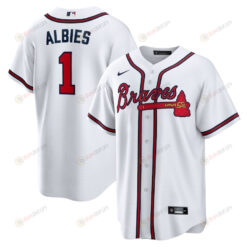 Ozzie Albies 1 Atlanta Braves Home Player Name Men Jersey - White