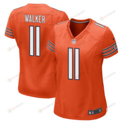 P.J. Walker 11 Chicago Bears Women Alternate Game Jersey - Orange