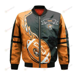 Pacific Tigers Bomber Jacket 3D Printed Flame Ball Pattern