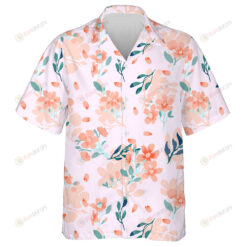 Painting Abstract Floral On Light Pink Background Design Hawaiian Shirt